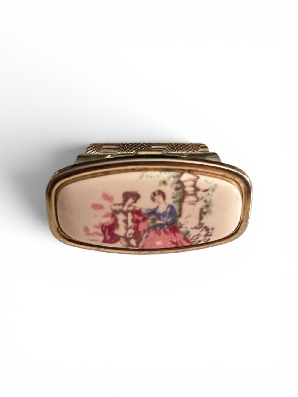 Vintage Japan Victorian Lipstick Mirror Compact